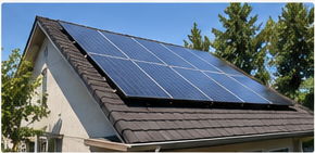 Finished residential solar installation